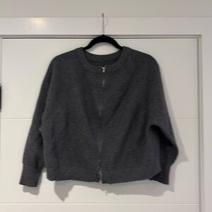 Grey Zara Full-zip Sweater